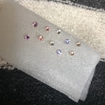金属ピアス スワロフスキー 樹脂も変更可能