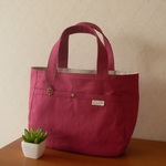 *mie522may様ご予約品*【ころんと可愛い*デイリートート*S】*ローズピンク帆布*