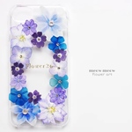 ＊ブルーデルフィニウム押し花スマホケース＊
