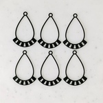 Black Designed Drop Pendant Tops