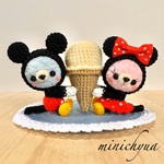 【.°⑅ʚSHIZUɞ⑅°.様　専用】ミッキー&ミニー着ぐるみクマさん🐾あみぐるみ