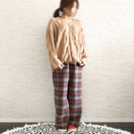 限定SALE!暖かボリュームも暖か。ウールのチェックパンツ