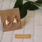 バレンタイン☆ハートリングピアス　ホワイト