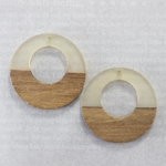バイカラー・リングパーツ・38mm・クリア(2個)