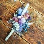 コサージュ　パープル　プリザーブドフラワー　ドライフラワー　卒園式　卒業式　入園式　入学式　結婚式　謝恩会　フォーマル　スーツ　ドレス　プレゼント