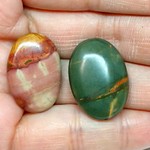 2pcs　　ピカソジャスパー　オーバルビーズ　25x18x6mm