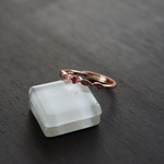 ルビー　クロス4爪リーフリング　SILVER925　PG