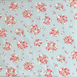 【布 110×50】フラワー　ブルー（18-2）