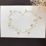 紙刺繍のバレンタインカード【B】