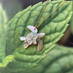 夜光貝✨プルメリアと亀✨14kgfネックレス