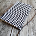 新書サイズブックカバー　チェック　モノトーン