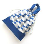 NEW!! お着替え袋【幾何学ブルー】お着替え袋 体操服袋 巾着 体操服入れ お着替え入れ 持ち手付き 入園グッズ 入学グッズ 北欧風