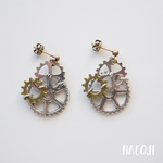 歯車ピアス -h　Steampunk