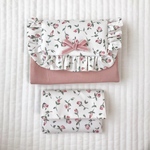 ❤︎完成品❤︎リボンのフリルつきアクセサリーポーチ