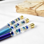 SWAROVSKI*.+ﾟハーバリウムボールペン ⿻*.· ホワイト/ブルー/ネイビーブルー