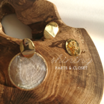 ：4pieces： import  design earrings<オーバル>