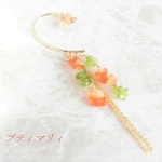 ＊天然石＊和風な色彩が綺麗なさざれのイヤーフック