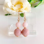 🌸ほんのり桜色シンプルピアス