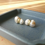 淡水パールの金継ぎピアス