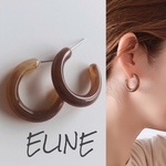 大人気✨ アクリル ブラウン 小ぶり ピアス イヤリング