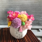 新作♡和風ピンクアレンジ　ひな祭り　ひなまつり　　母の日プレゼント　結婚祝い　ひな祭り　ひなまつり　開店祝い　開院祝い　還暦祝い　プリザーブドフラワー　花