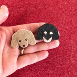 ＊2点セット＊ダックスフント薄茶&黒