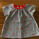 tmt様専用☆ハートチェックの半袖スモック☆