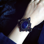 sodalite × bronzite / macrame bracelet #マクラメブレスレット＃