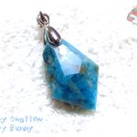 📜 コード選択式 非加熱 非トリートメント ブルーアパタイト ネックレス ペンダント （ 燐灰石 apatite ）No.3579