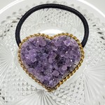 ✦クラスターコレクション✦　アメジスト結晶のヘアゴム