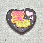 約1/6 ミニチュア　バレンタイン　応援うちわ風チョコレート