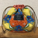 しじみ巾着 M レトロフレームオレンジ