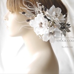 アネモネとステファのヘッドドレス/ヘアアクセサリー＊結婚式・成人式・ウェディングドレスに