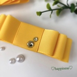 スワロ使用✴︎ミモザカラーのシンプル上品バレッタ✴︎イエロー♡再販2