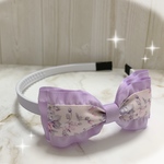 【再販】キッズ　カチューシャ　リボン　パープル