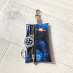 【hatayusaku様専用】【宇宙柄】ランドセルに付けられるリール付きキーケース