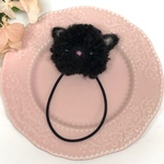 黒猫ぽんぽんヘアゴム