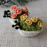 白いプランターのお花♧
