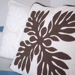 【受注販売】Hawaiianquilt クッションカバー{ パンの木デザイン }