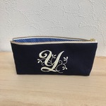 《再販》イニシャル刺繍のペンケース（Y）
