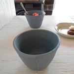 レトロ青　フリーカップ　蕎麦猪口