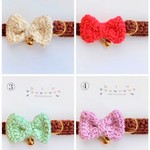 🎀チョコレートリボン🎀　4色　コットン首輪☆　小型犬＆猫の首輪★
