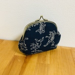 014TO※※様オーダー品☆☆親子がま口☆鳥獣戯画☆濃紺