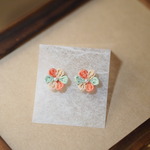 つまみ細工の耳飾り　【ピアス007】