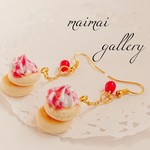 ストロベリージャムパンケーキ♡ピアス フェイクスイーツ