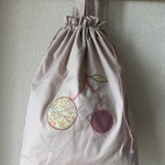 体操着袋《さくらんぼアップリケ🍒パステル》