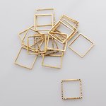 フレームパーツ 【 四角 スクエア 10個 ゴールド 】 空枠 レジン 枠 アクセサリーパーツ セッティング ハンドメイド用 レジン ピアス などに