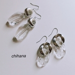 《再..販》シルバー×クリア　ピアス