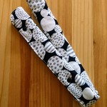 お名前タグつき 超ロング 水筒肩紐カバー 【モノトーン】 ブラック  