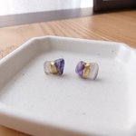 フローライト 金継ぎピアス